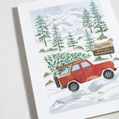 "Rocky Road Christmas" - Holiday Cards in Cardinal by Paper Sun Studio - Detail