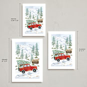 "Rocky Road Christmas" - Holiday Cards in Cardinal by Paper Sun Studio - Formats Available