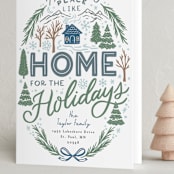 "Home for the Holidays Woods" - Holiday Cards in Pond by Alethea and Ruth - Folded Card