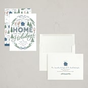 "Home for the Holidays Woods" - Holiday Cards in Pond by Alethea and Ruth - Assembled