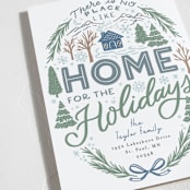 "Home for the Holidays Woods" - Holiday Cards in Pond by Alethea and Ruth - Detail