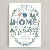 "Home for the Holidays Woods" - Holiday Cards in Pond by Alethea and Ruth - Full Design