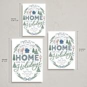 "Home for the Holidays Woods" - Holiday Cards in Pond by Alethea and Ruth - Formats Available