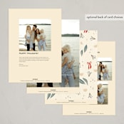 "Merry Deer" - Holiday Cards in Forest by Pixel and Hank - Back of Card Options
