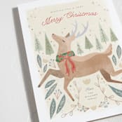 "Merry Deer" - Holiday Cards in Forest by Pixel and Hank - Detail