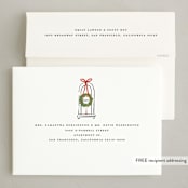 "Home for the Holidays" - Holiday Cards in Snowfall by Susan Zinader - FREE Recipient Addressing