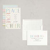 "Peace Love Cheer" - Holiday Cards in Fruitcake by Pixel and Hank - Assembled