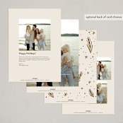 "Merry Bright Lettering" - Holiday Cards in Spice by Stephanie Hawkes - Back of Card Options