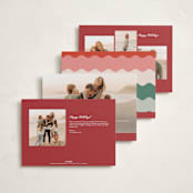"Squiggles" - Holiday Cards in Snow by Tennie and Co. - Back of Card Options