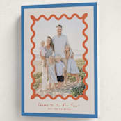 "Party Squiggle" - Holiday Cards in Papaya by Blustery August - Folded Card
