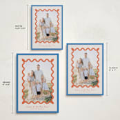 "Party Squiggle" - Holiday Cards in Papaya by Blustery August - Formats Available
