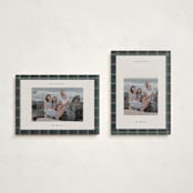 "Plaid Peace" - Holiday Cards in Wreath by Makewells - Photo Orientation Options