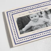 "Textiles" - Holiday Cards in Azure by Megan Cash - Detail