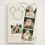 "Disney's Mickey Glowing Lights" - Holiday Cards in Gumdrop by Sarah Hawkins Designs - Front