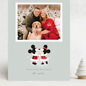 "mickey kiss" - Holiday Cards in Frost by Lori Wemple - Front