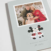 "mickey kiss" - Holiday Cards in Frost by Lori Wemple - Detail