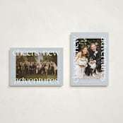 "cheers to new" - Holiday Cards in Ice by Owl and Toad - Photo Orientation Options