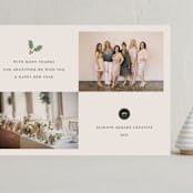 "elegant & simple" - Holiday Cards in Buttercream by Sumak Studio - Front