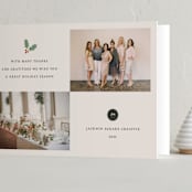 "elegant & simple" - Holiday Cards in Buttercream by Sumak Studio - Folded Card