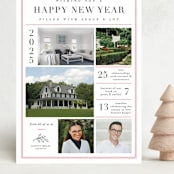 "In Summary" - Holiday Cards in Cherry by Amy Kross - Front