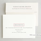 "In Summary" - Holiday Cards in Cherry by Amy Kross - FREE Recipient Addressing