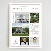"In Summary" - Holiday Cards in Cherry by Amy Kross - Full Design