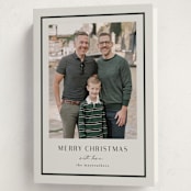 "simple border" - Holiday Cards in Ivory by Stacey Meacham - Folded Card