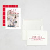 "Merry Title" - Holiday Cards in Poinsettia by Brooke Chandler - Assembled