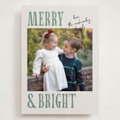 "Merry Modern" - Holiday Cards in Moss by Kelly Watkins - Front