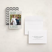 "Merry Modern" - Holiday Cards in Moss by Kelly Watkins - Assembled