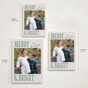 "Merry Modern" - Holiday Cards in Moss by Kelly Watkins - Formats Available