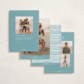 "Painted Frame Edge" - Holiday Cards in Bluebell by Alethea and Ruth - Back of Card Options