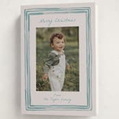 "Painted Frame Edge" - Holiday Cards in Bluebell by Alethea and Ruth - Folded Card