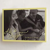 "All is Bright!" - Holiday Cards in Shine Star by Pati Cascino - Folded Card