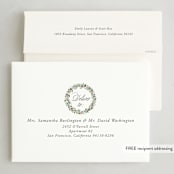 "Greenery Garland" - Holiday Cards in Coal by Petra Kern - FREE Recipient Addressing
