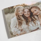 "Blessing Script" - Holiday Cards in Frost by Laura Hankins - Detail