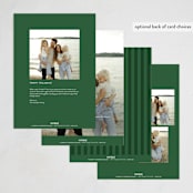 "Oxford" - Holiday Cards in Pine by Amy Kross - Back of Card Options