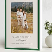 "Oxford" - Holiday Cards in Pine by Amy Kross - Folded Card
