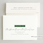 "Oxford" - Holiday Cards in Pine by Amy Kross - FREE Recipient Addressing
