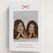 "Mini Bow" - Holiday Cards in Candied Apple by Kelly Watkins - Folded Card