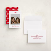 "Mini Bow" - Holiday Cards in Candied Apple by Kelly Watkins - Assembled