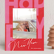 "Merri Berri" - Holiday Cards in Candy Cane by Carrie ONeal - Front