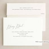 "Brighter" - Holiday Cards in Coal by Blustery August - FREE Recipient Addressing