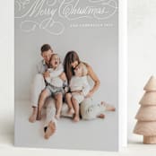 "Copperplate" - Holiday Cards in Snow by Kristen Smith - Folded Card