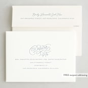 "Copperplate" - Holiday Cards in Snow by Kristen Smith - FREE Recipient Addressing