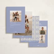 "Endless Joy" - Holiday Cards in Periwinkle by Annie Chan - Back of Card Options