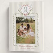 "Bethlehem Crest" - Holiday Cards in Candle Light by Bayberry Kate - Folded Card