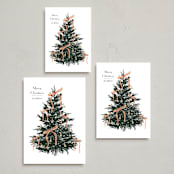 "Bells and Bows" - Holiday Cards in Snow by Baumbirdy - Formats Available