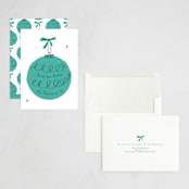 "Retro Ornament" - Holiday Cards in Pine by Gwen Bedat - Assembled