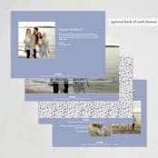 "Painterly Ceramic Border" - Holiday Cards in Winter Sky by Lucrecia Caporale - Back of Card Options